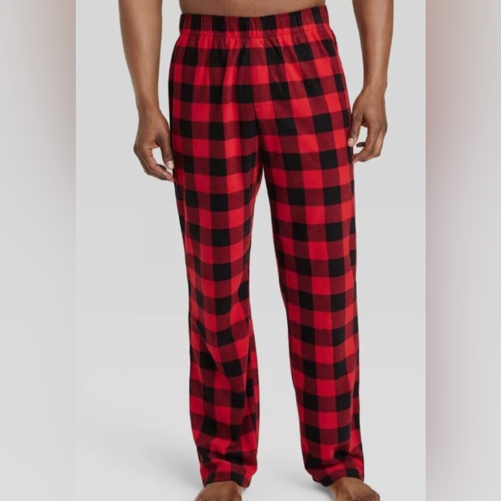WONDERSHOP - Men’s Buffalo Checker Fleece Pajama Pants.